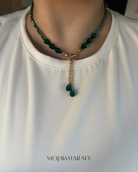 Green Gold-Plated Necklace