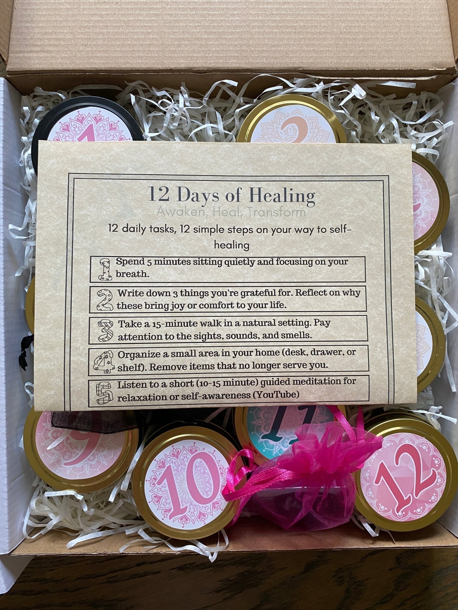 12 Days of Healing Candle Set, Holiday Edition - Wonder Candles