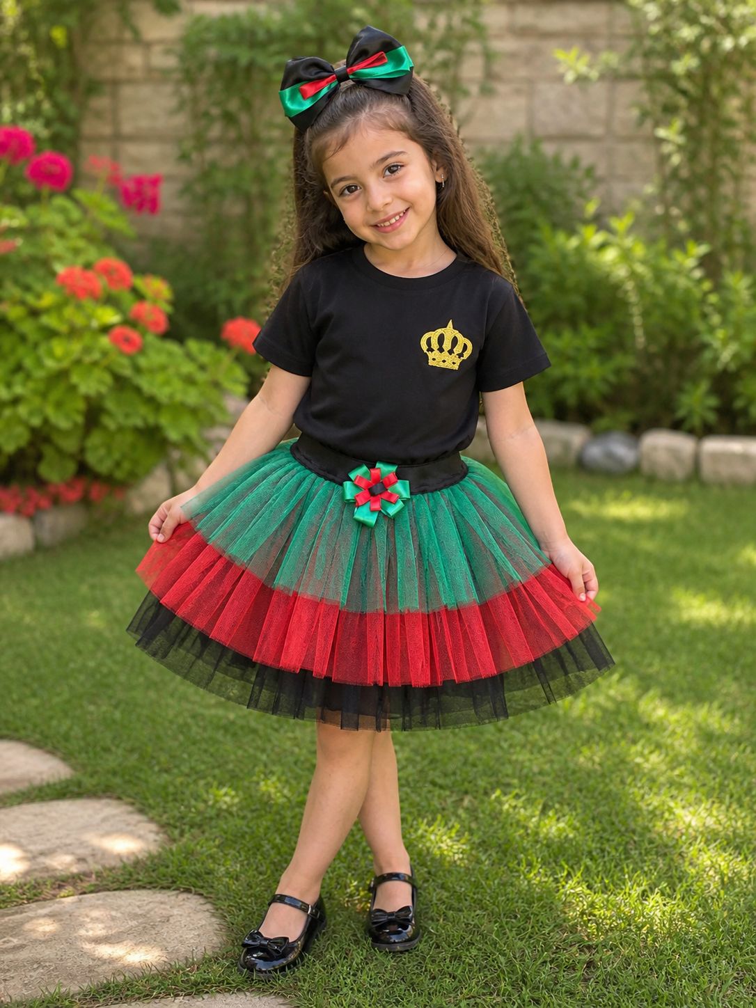 Tshirt skirt and hair clip
