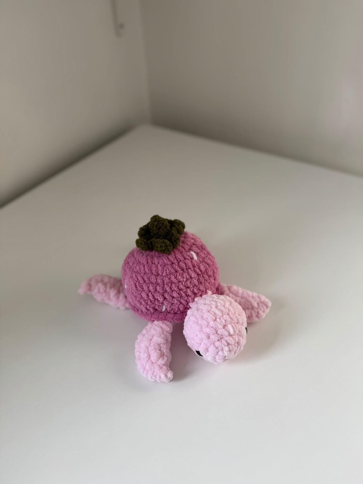 Crochet fruit turtles