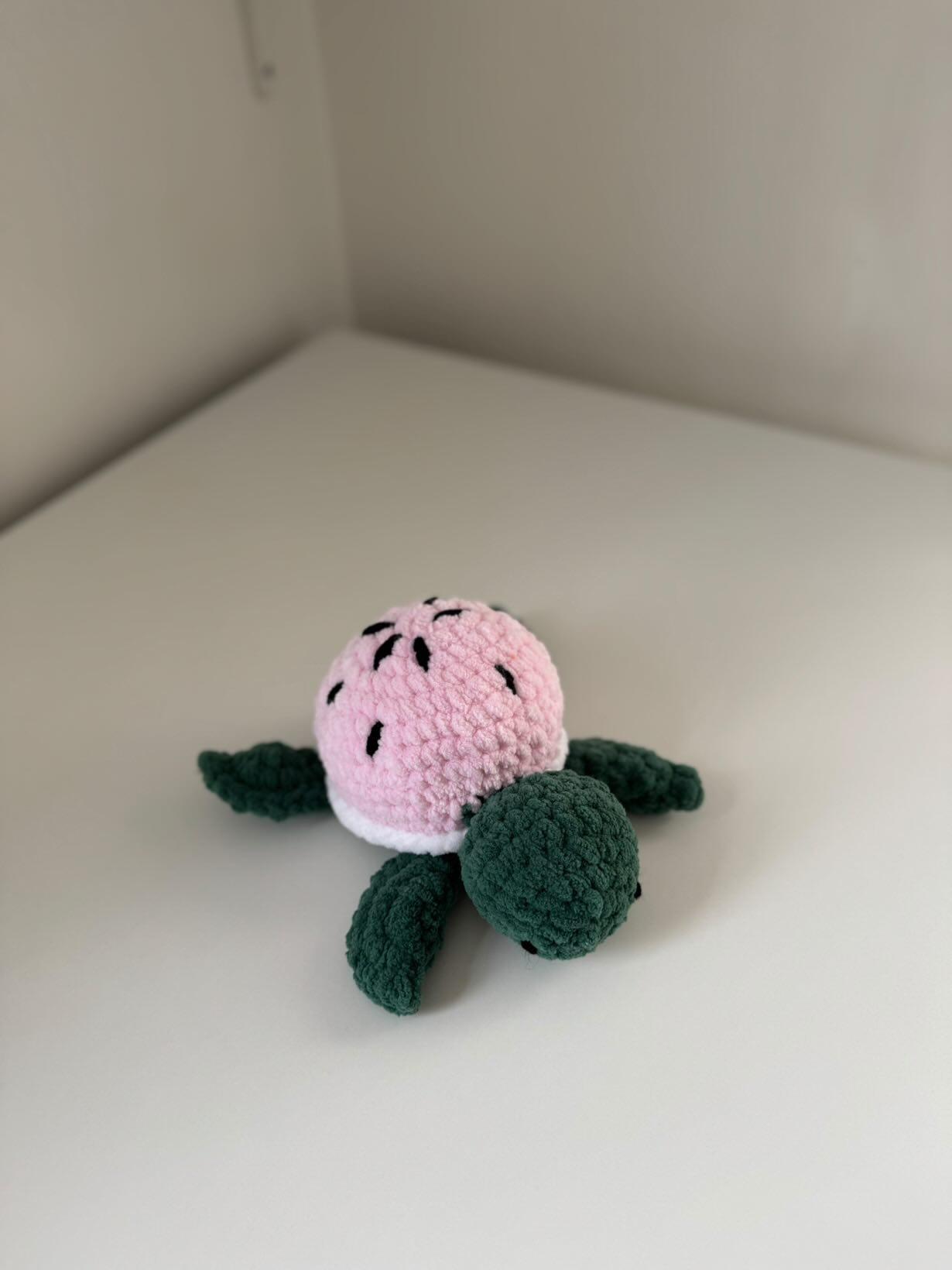 Crochet fruit turtles