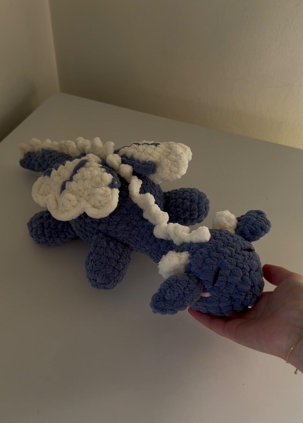 Large crochet dragon