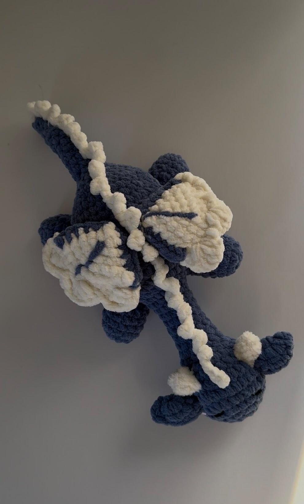 Large crochet dragon