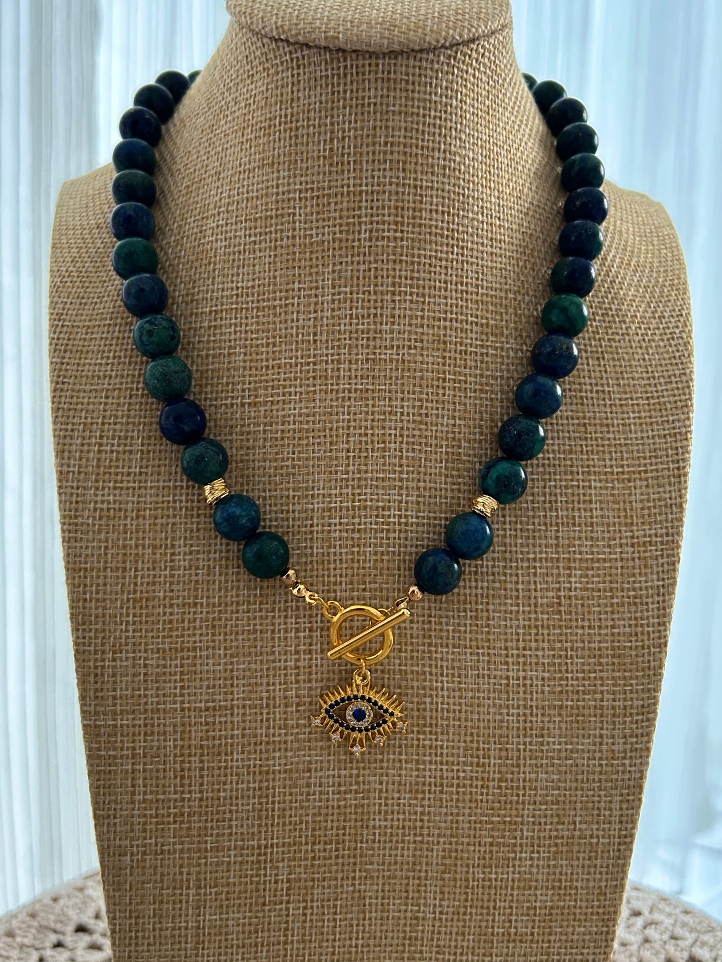 Lapis Lazuli Eye Pendant Necklace