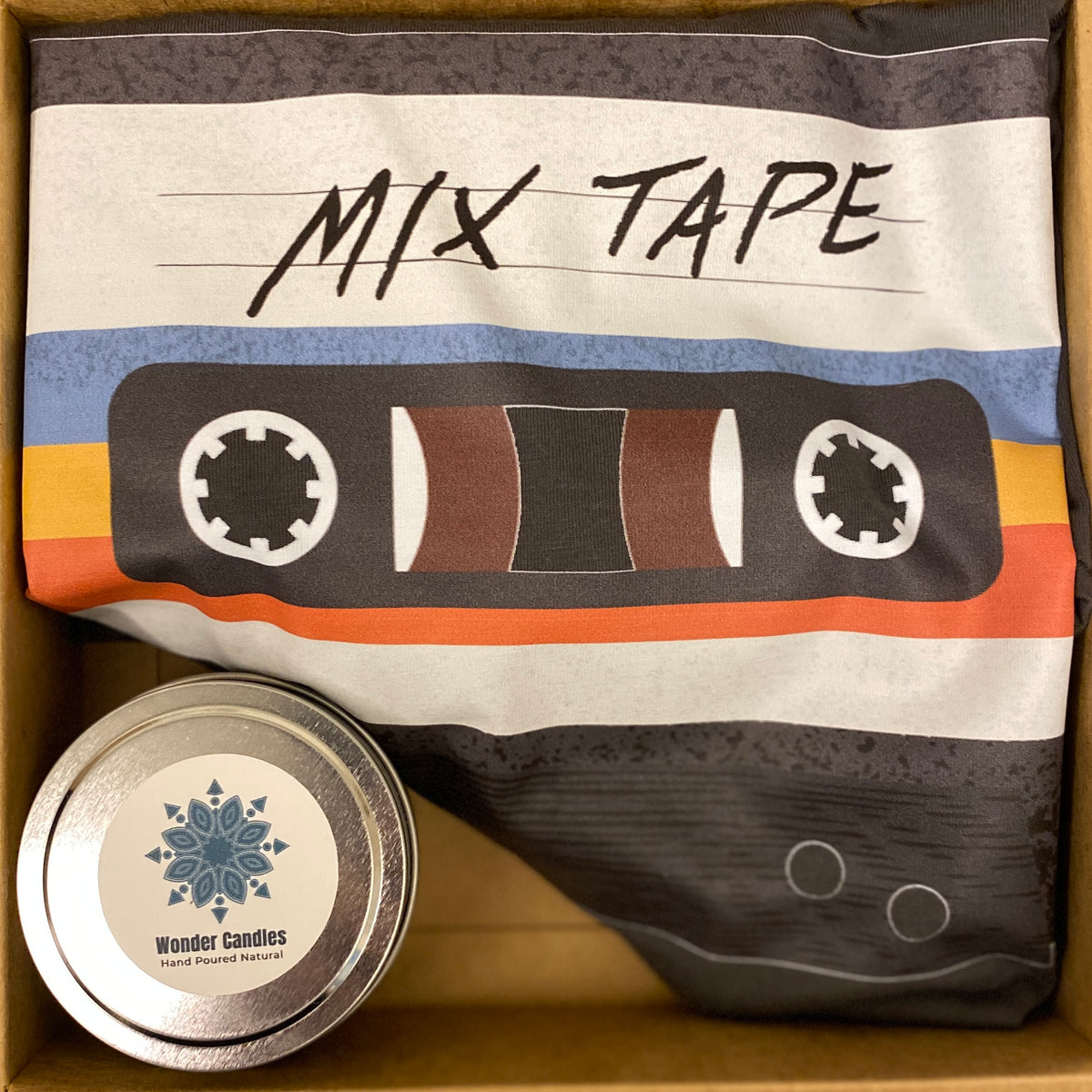 Gift Set with 90's Collection Teeshirt and Candle