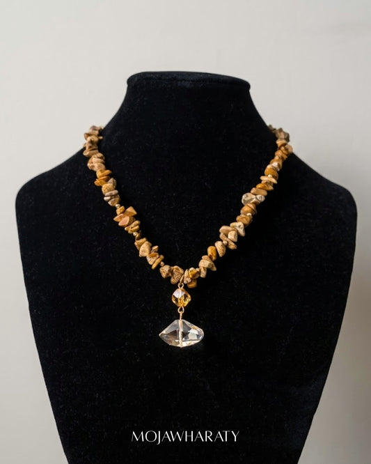 Jasper Stone Necklace (2 Pendants)