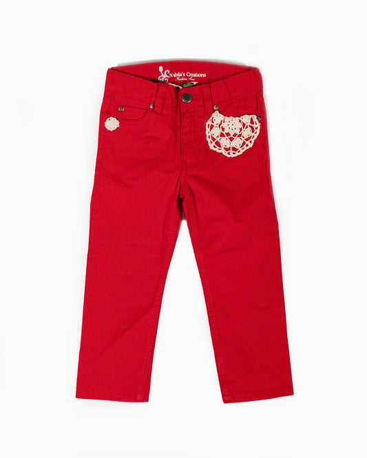 Girls Pants Red