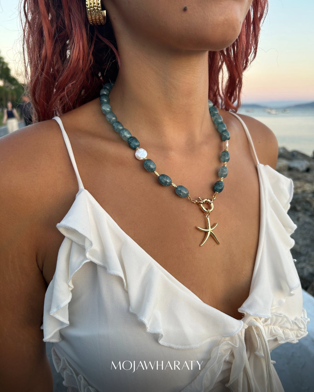 Blue Starfish Pendant Necklace