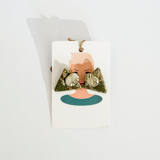 Gold Triangle Earrings