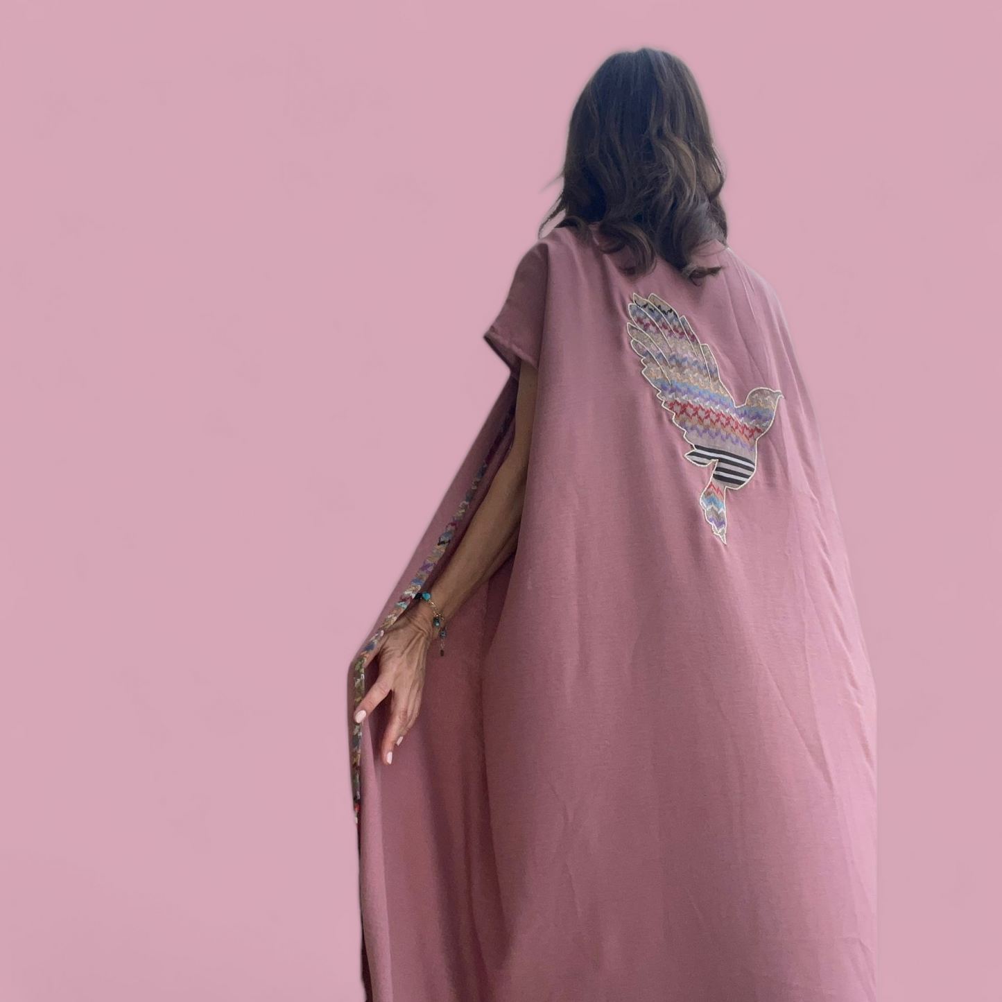 Pink Summer Kaftan, by Ruh Al Hatta