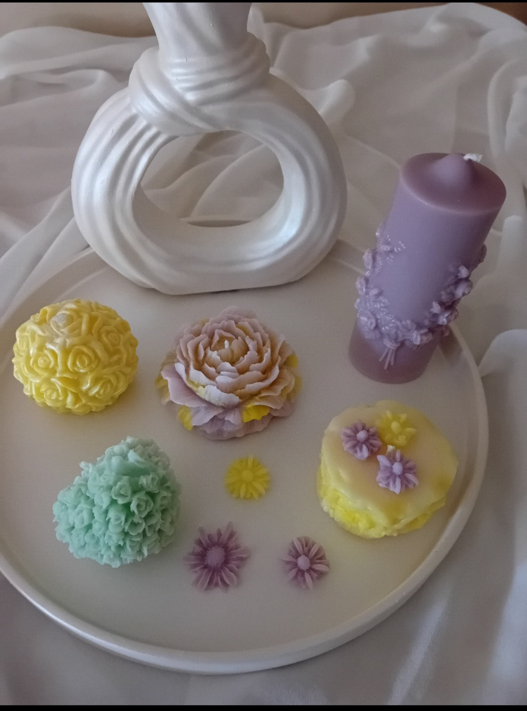 Pastel Candles Set/ beeswax