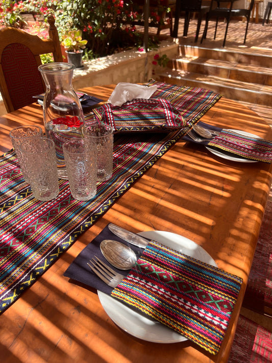 Table Set: 6 Coasters, 6 Cutlery, 1 Table Runner