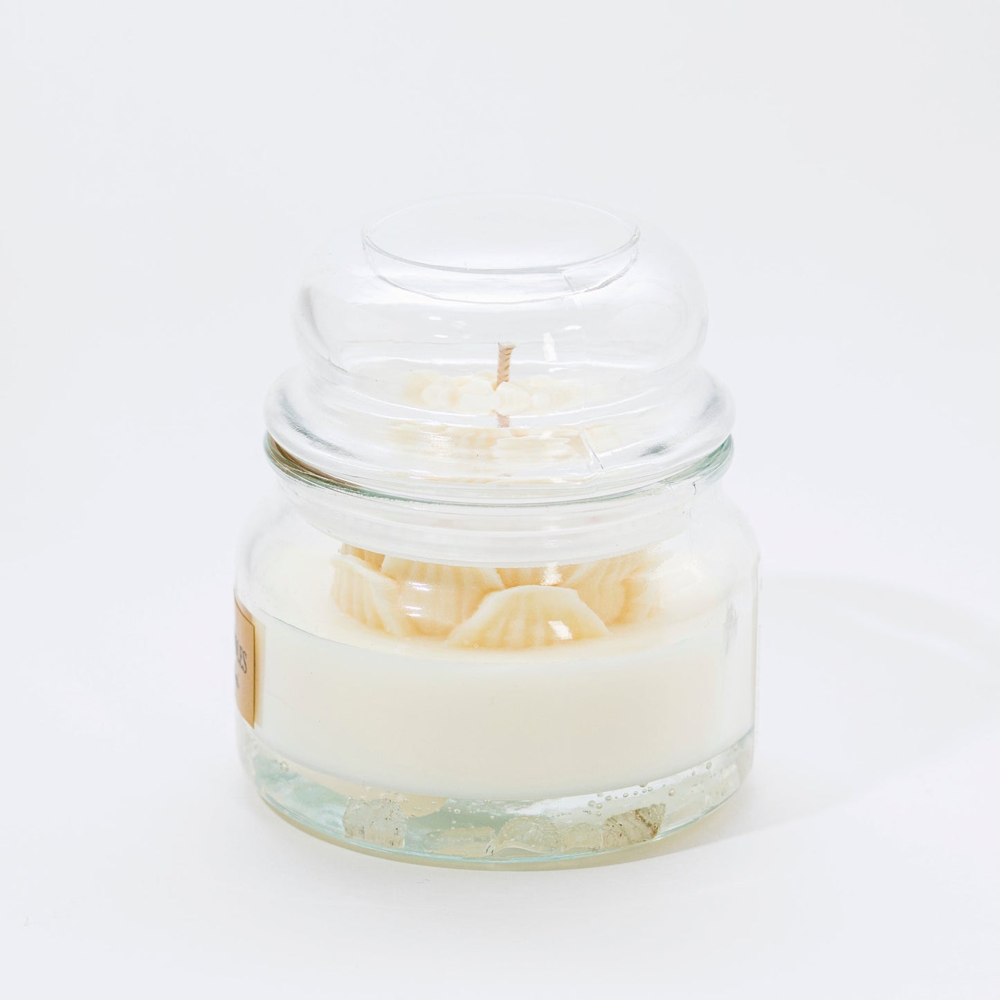 Serenity Candle, Clear Crystal, White Honey with Amber