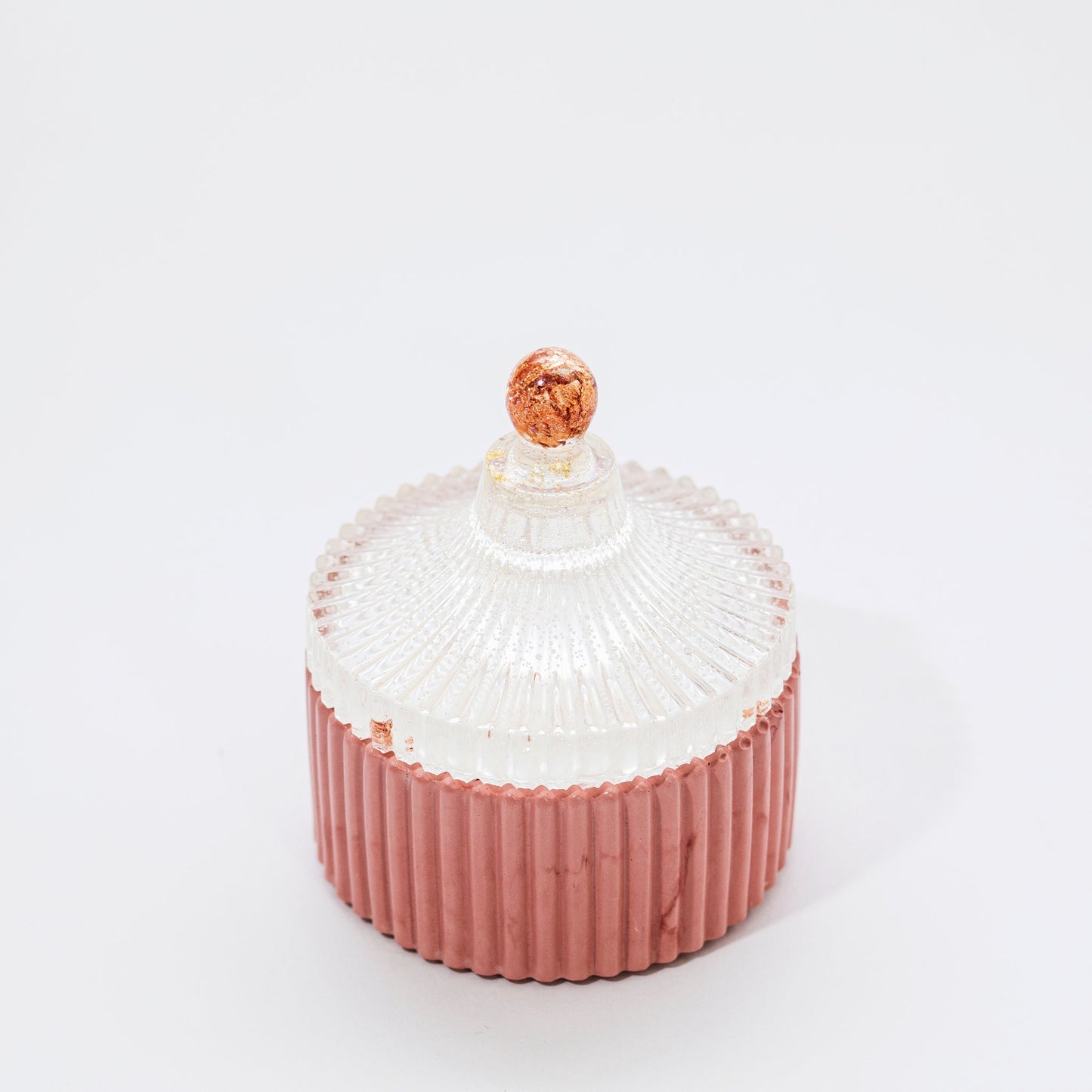 Candle in Stone with Resin Lid, Pomegranate with Citrus