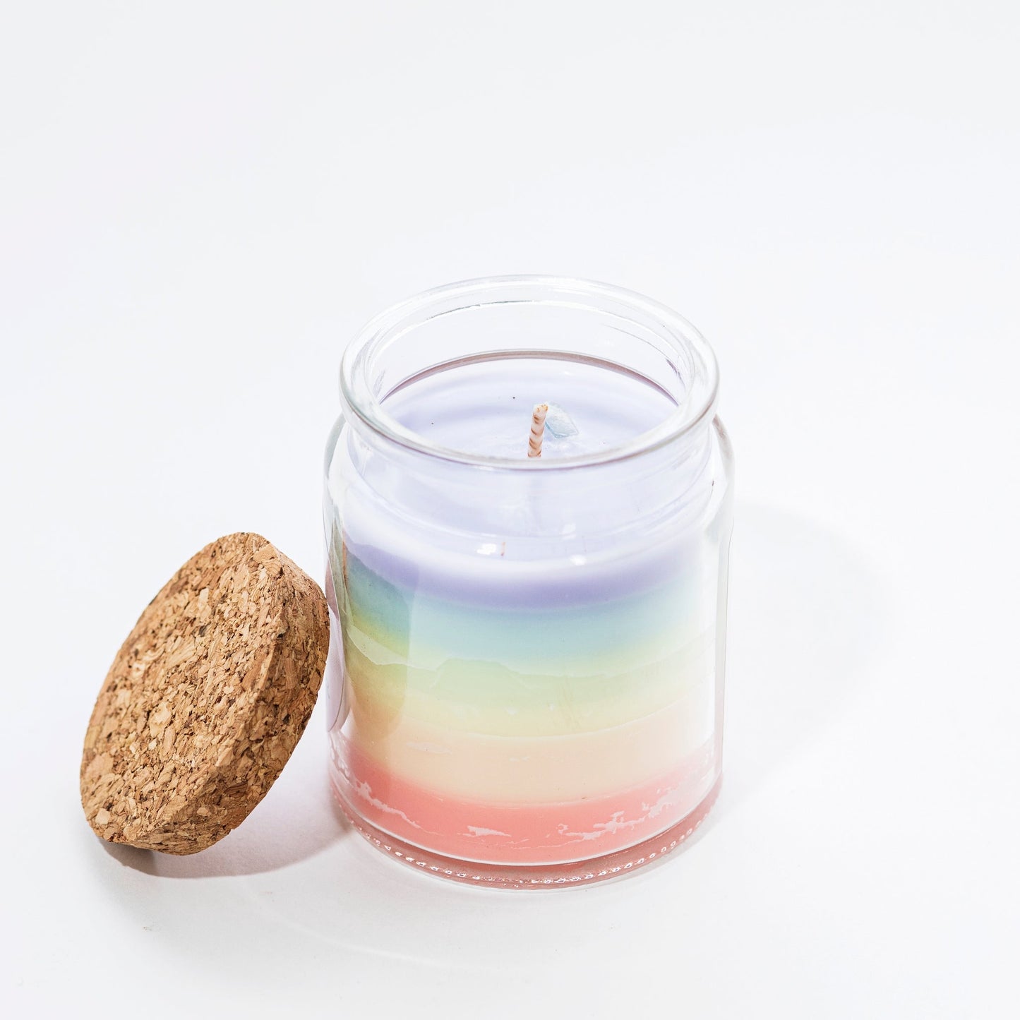 7-chakras Rainbow Candle, Lemongrass with Orange