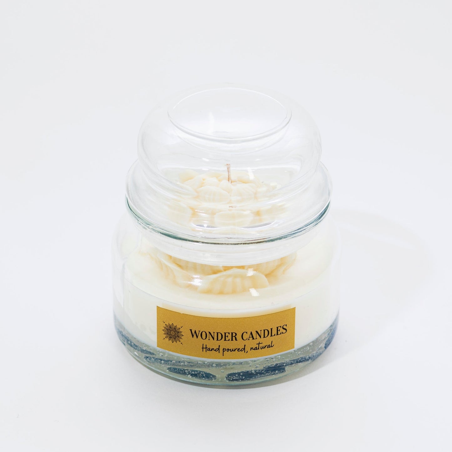 Serenity Candle, Lapis Lazuli, White Honey with Amber - Wonder Candles