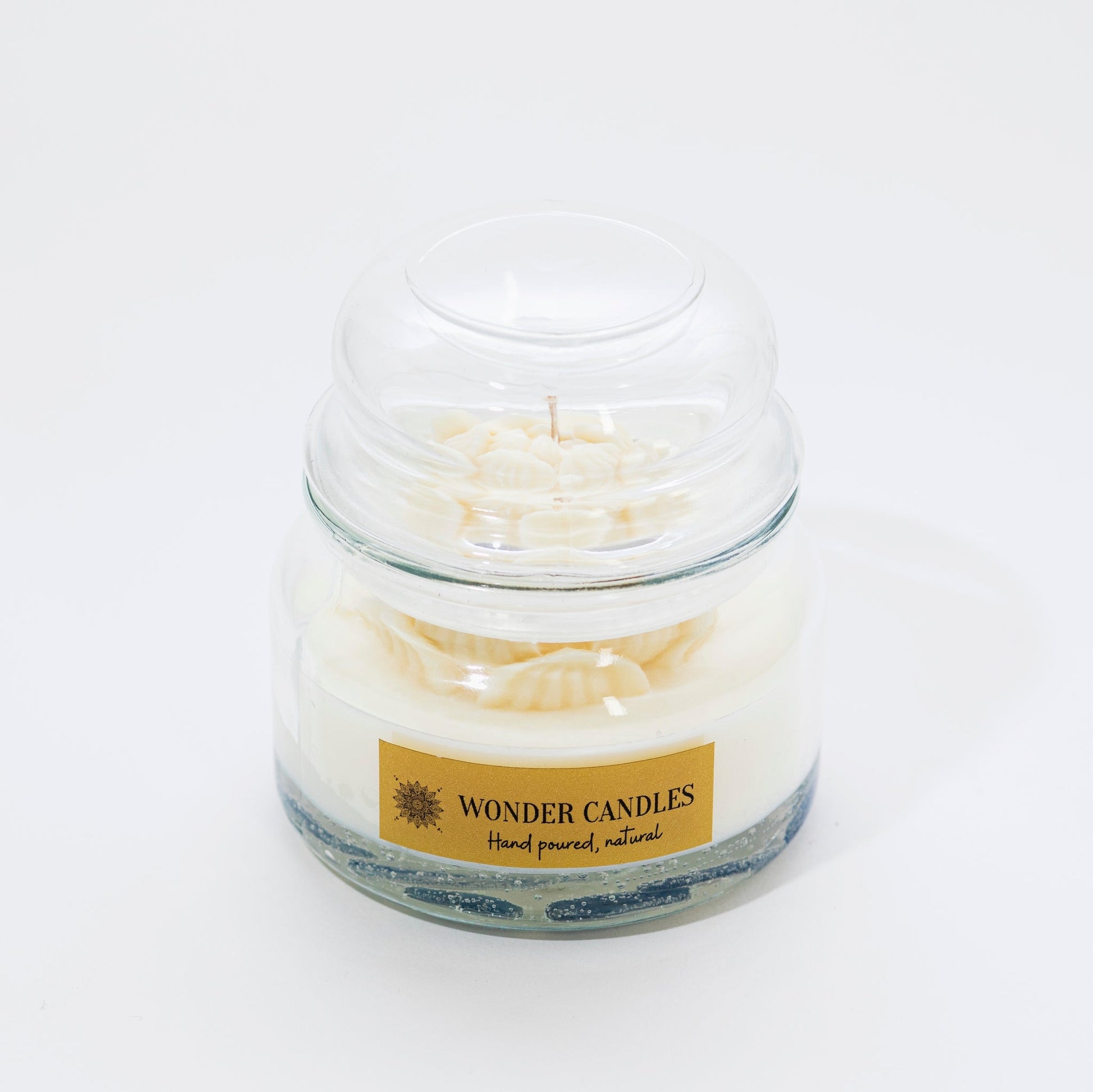 Serenity Candle, Lapis Lazuli, White Honey with Amber - Wonder Candles