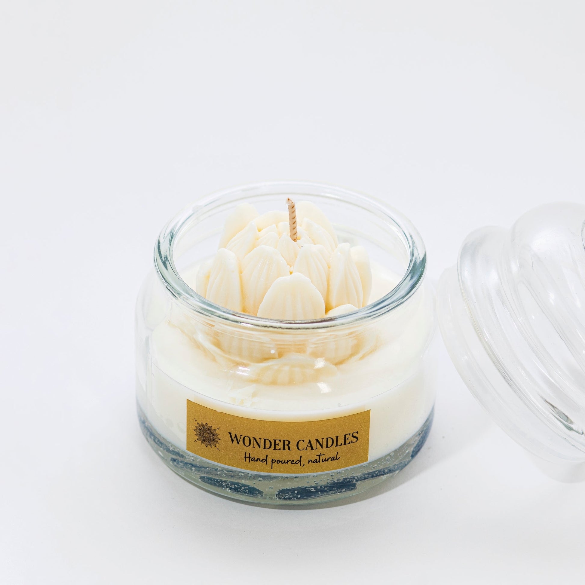 Serenity Candle, Lapis Lazuli, White Honey with Amber - Wonder Candles