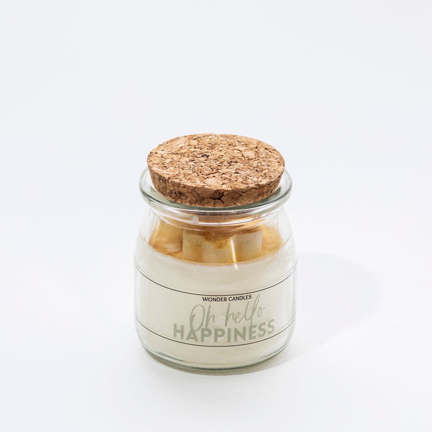 ‘Hello Happiness’ Candle in Small Jar, Vanilla