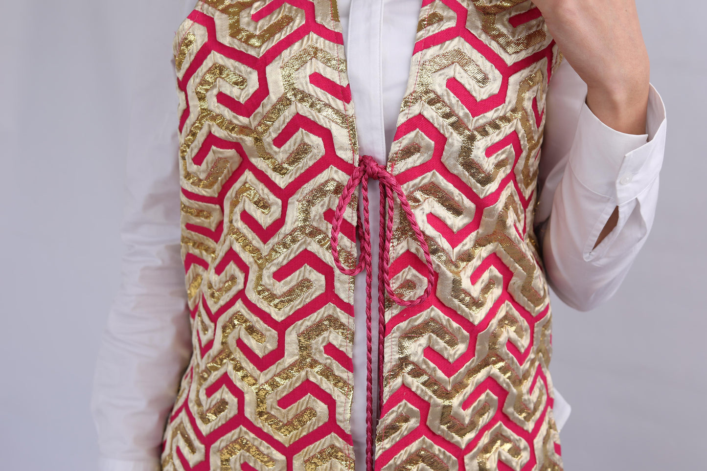 Pink And Gold Vest, From Ward By Safa