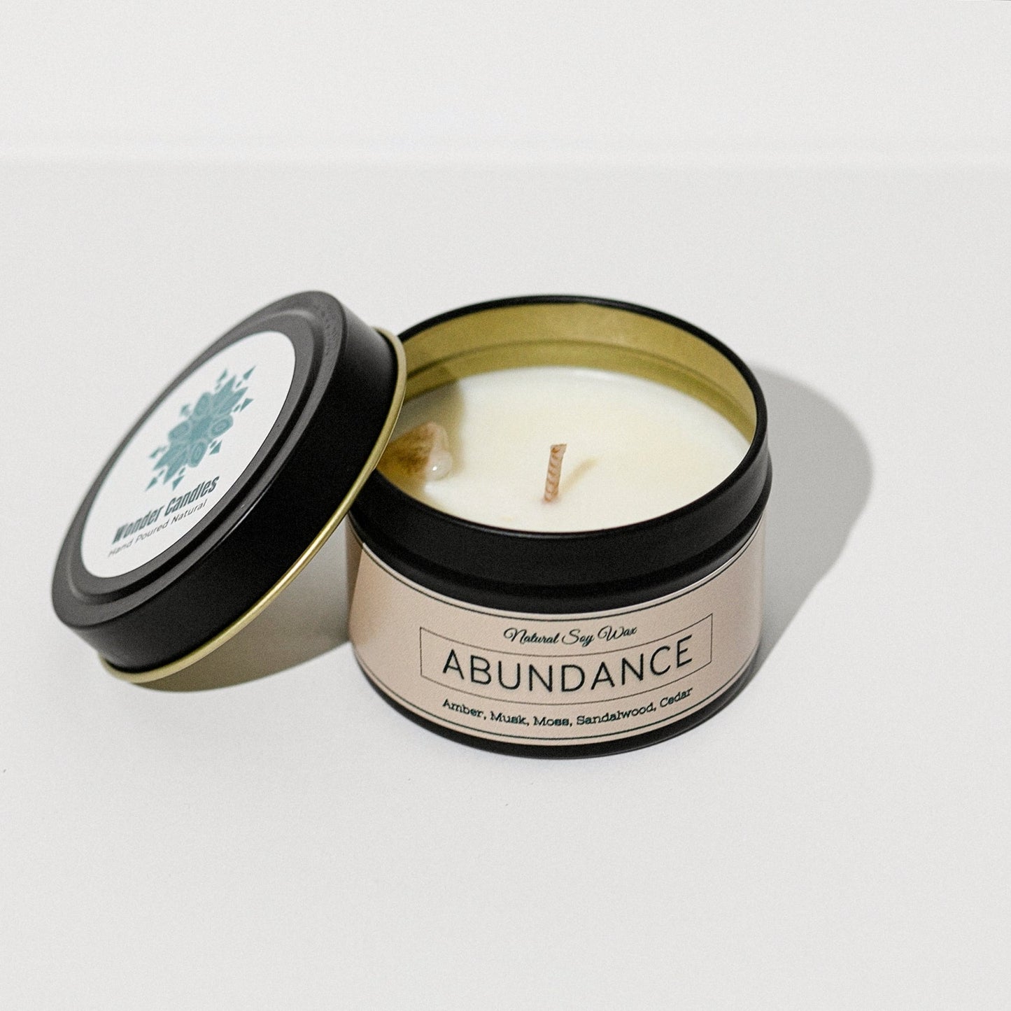 'Abundance' Candle from 'Balance' Collection, Citrus with Flowers and Musk, 130ml - Wonder Candles