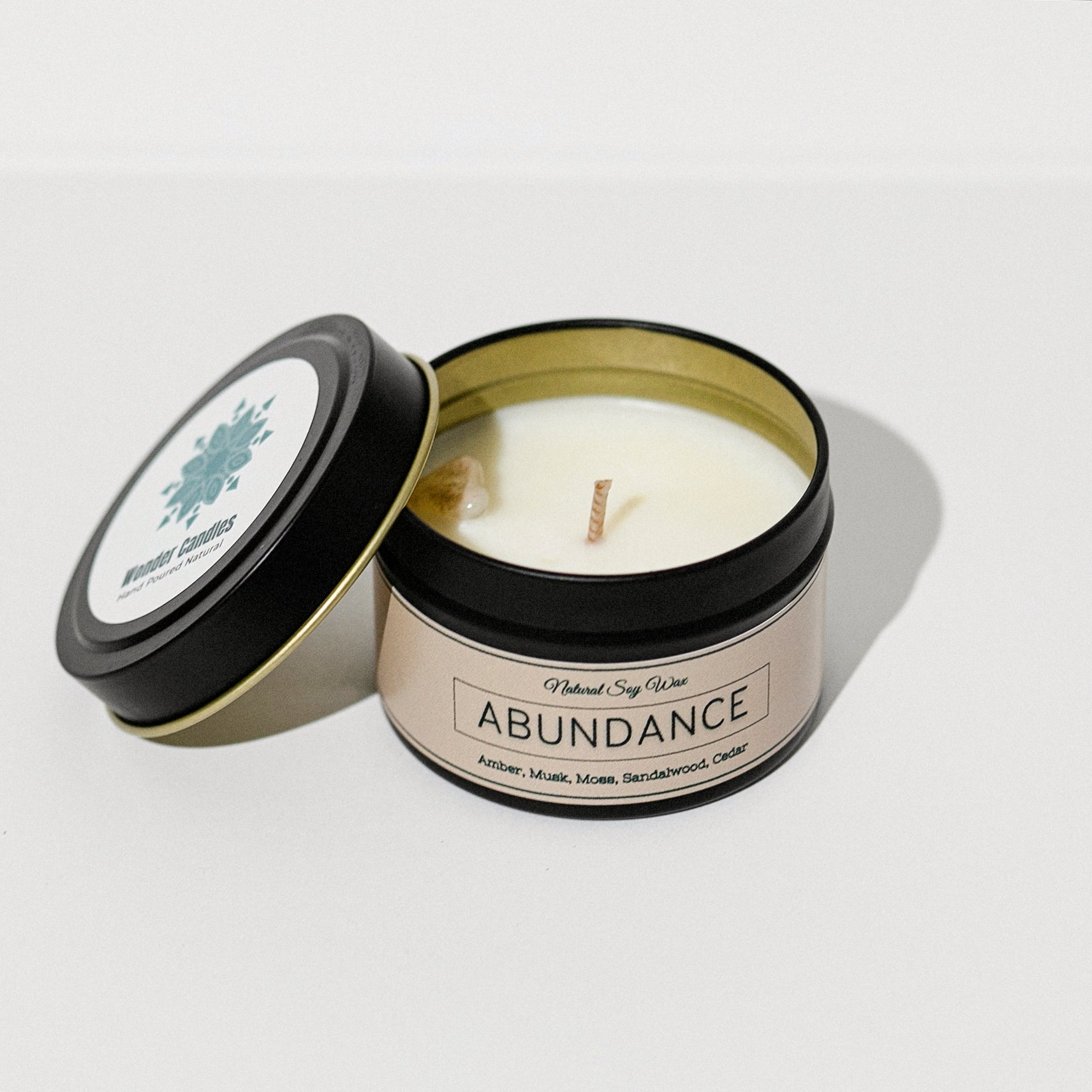 'Abundance' Candle from 'Balance' Collection, Citrus with Flowers and Musk, 130ml - Wonder Candles