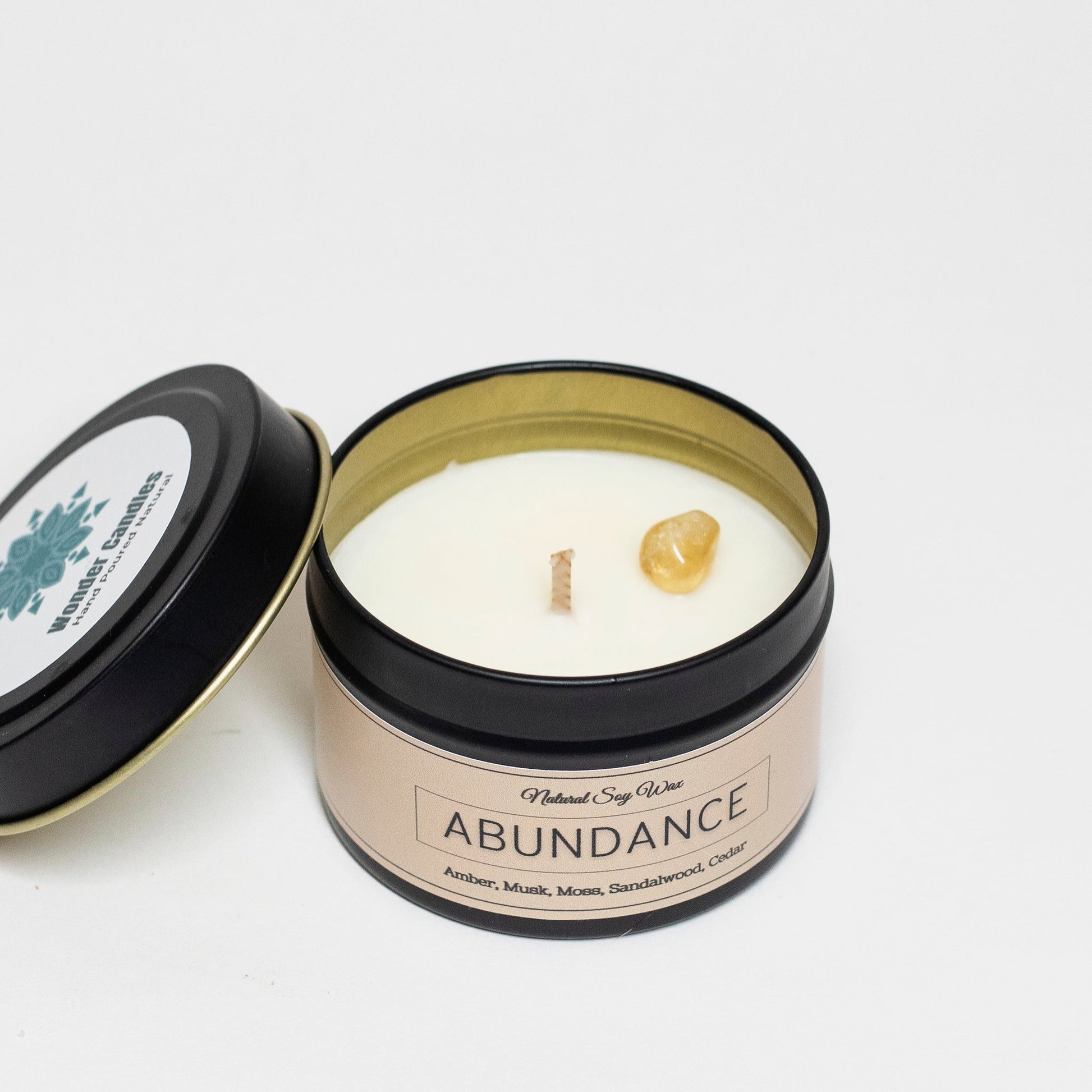'Abundance' Candle from 'Balance' Collection, Citrus with Flowers and Musk, 130ml - Wonder Candles