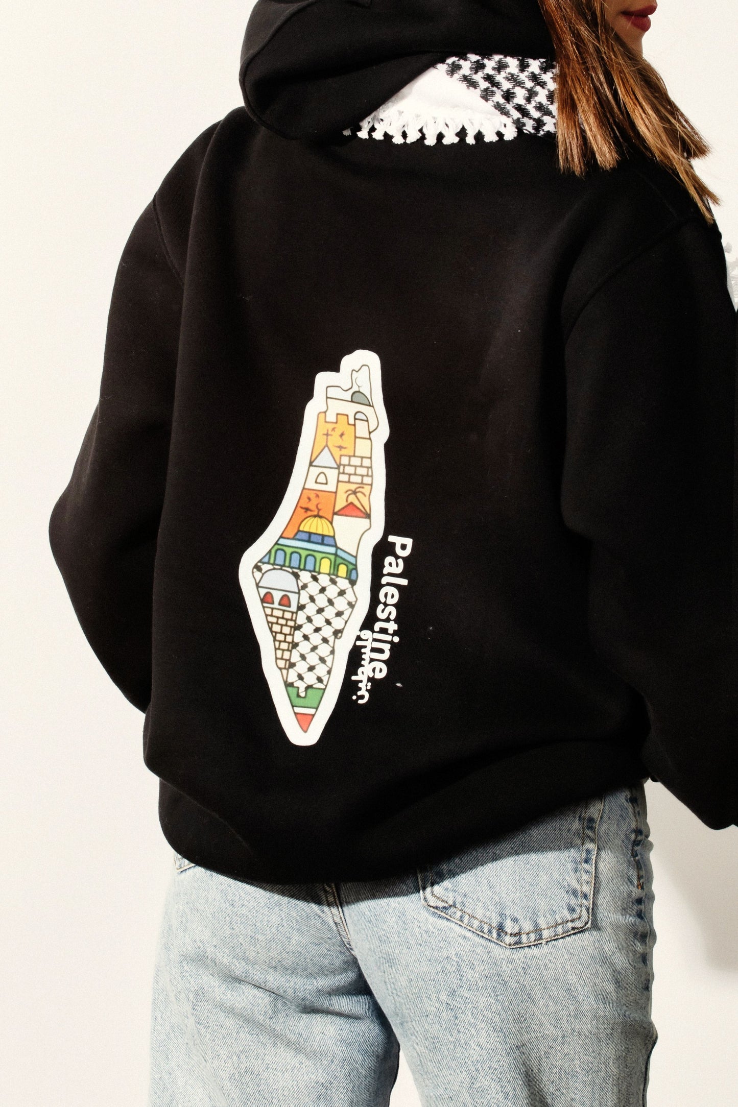 Palestinian print Hoodie, by Re-Mind