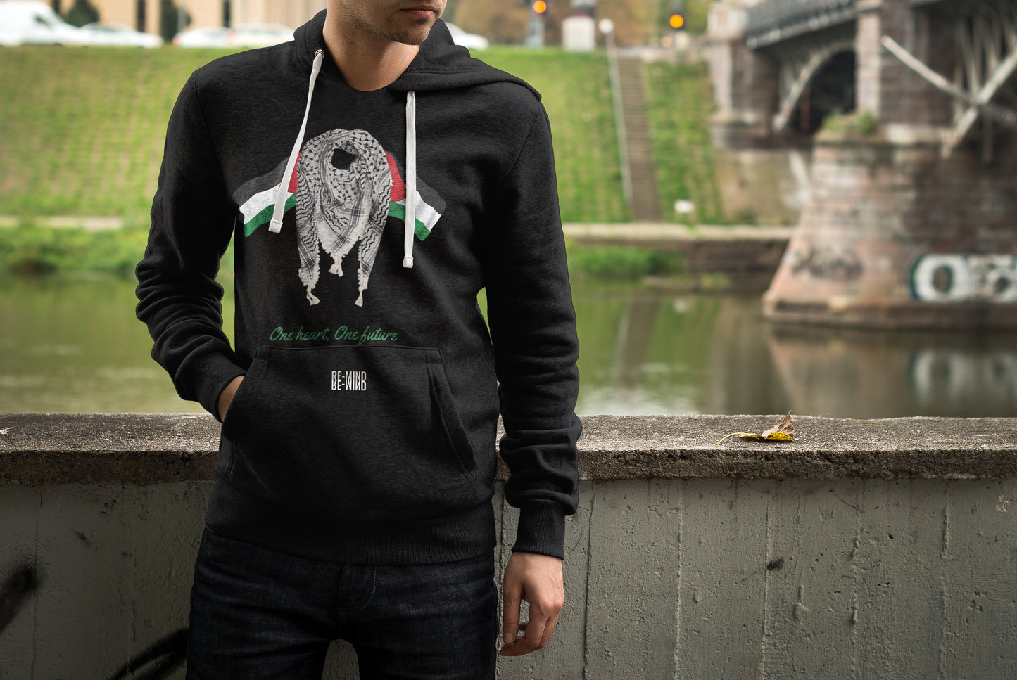 Palestinian print Hoodie, by Re-Mind