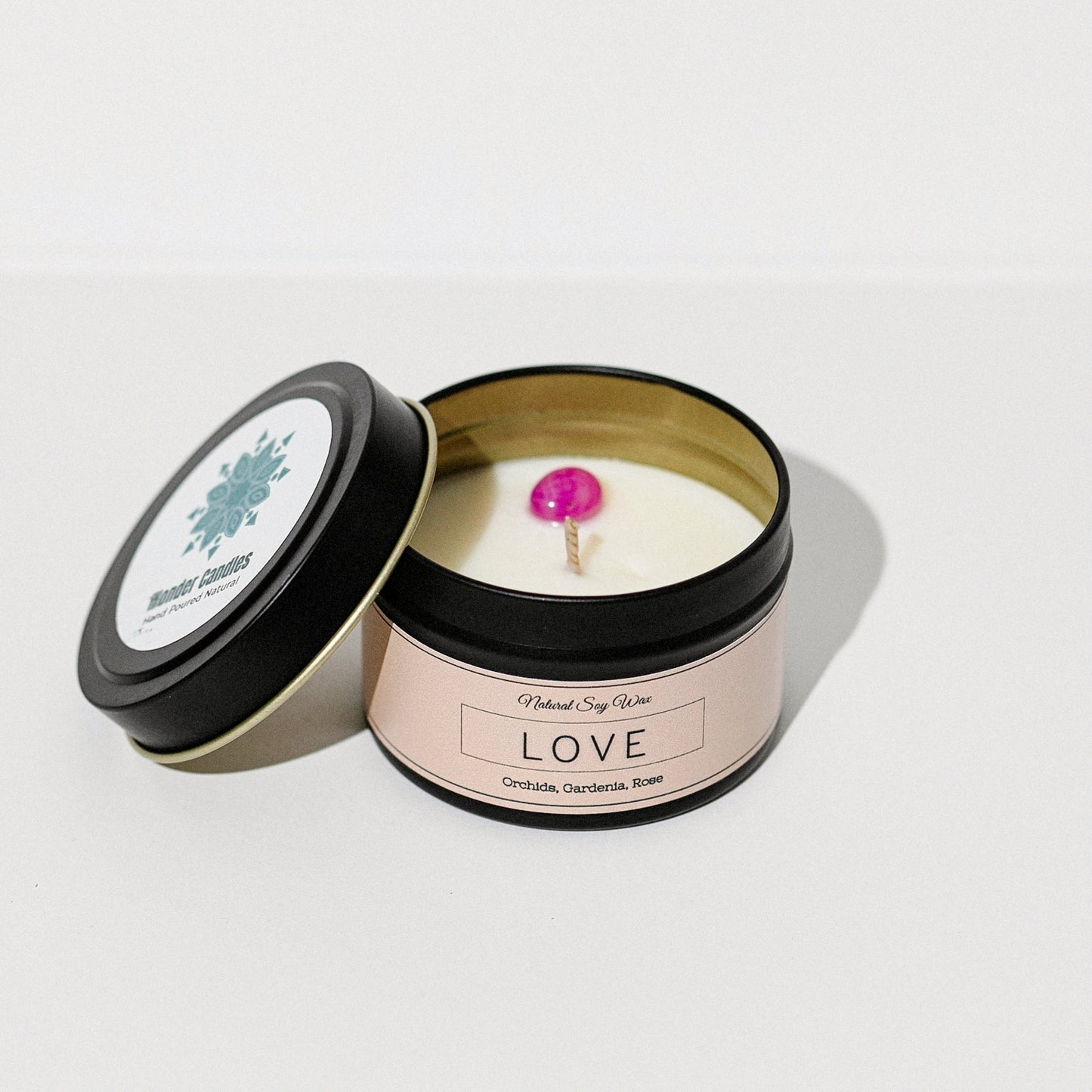 'Love' Candle from 'Balance' Collection, Rose, Orchids and Jasmine, 130ml - Wonder Candles