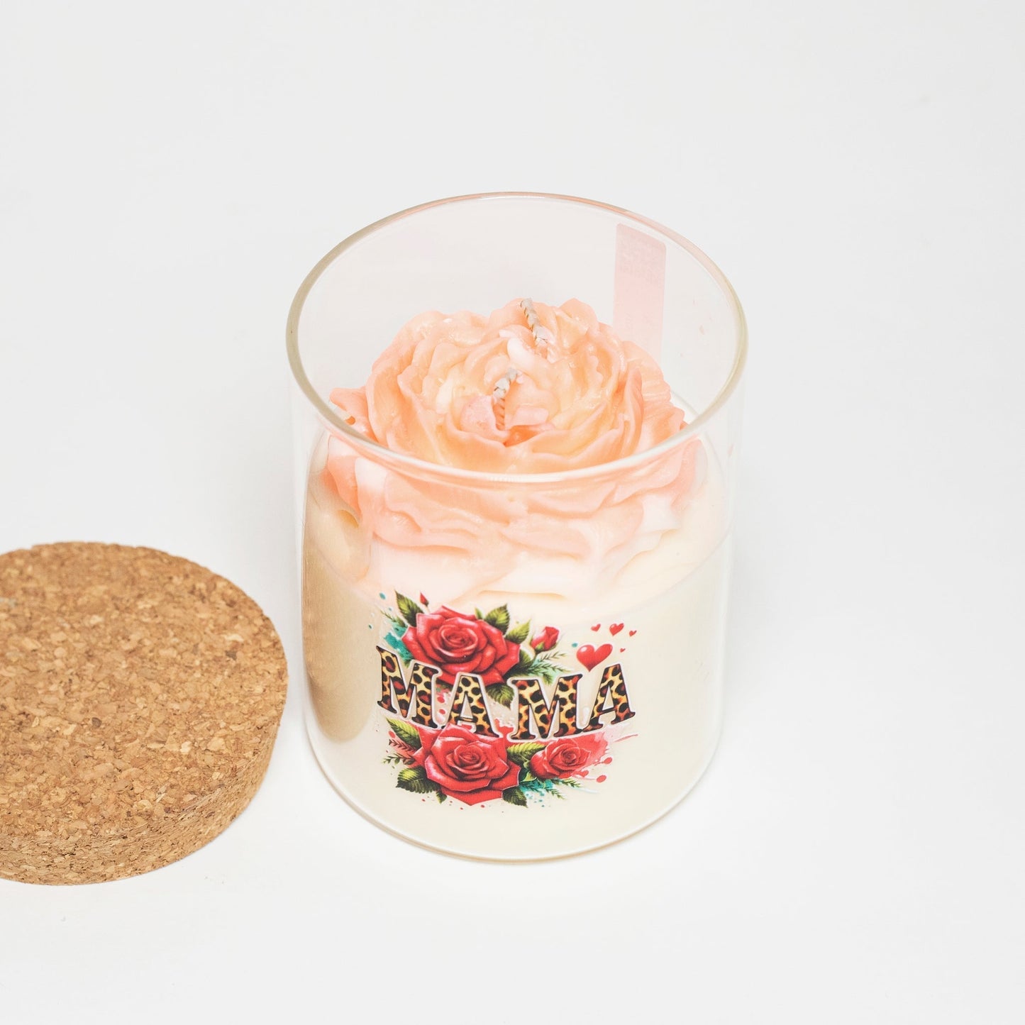 "Mom" Candle, Glowing in the Dark, 380 ml, Cherry and Lemon - Wonder Candles