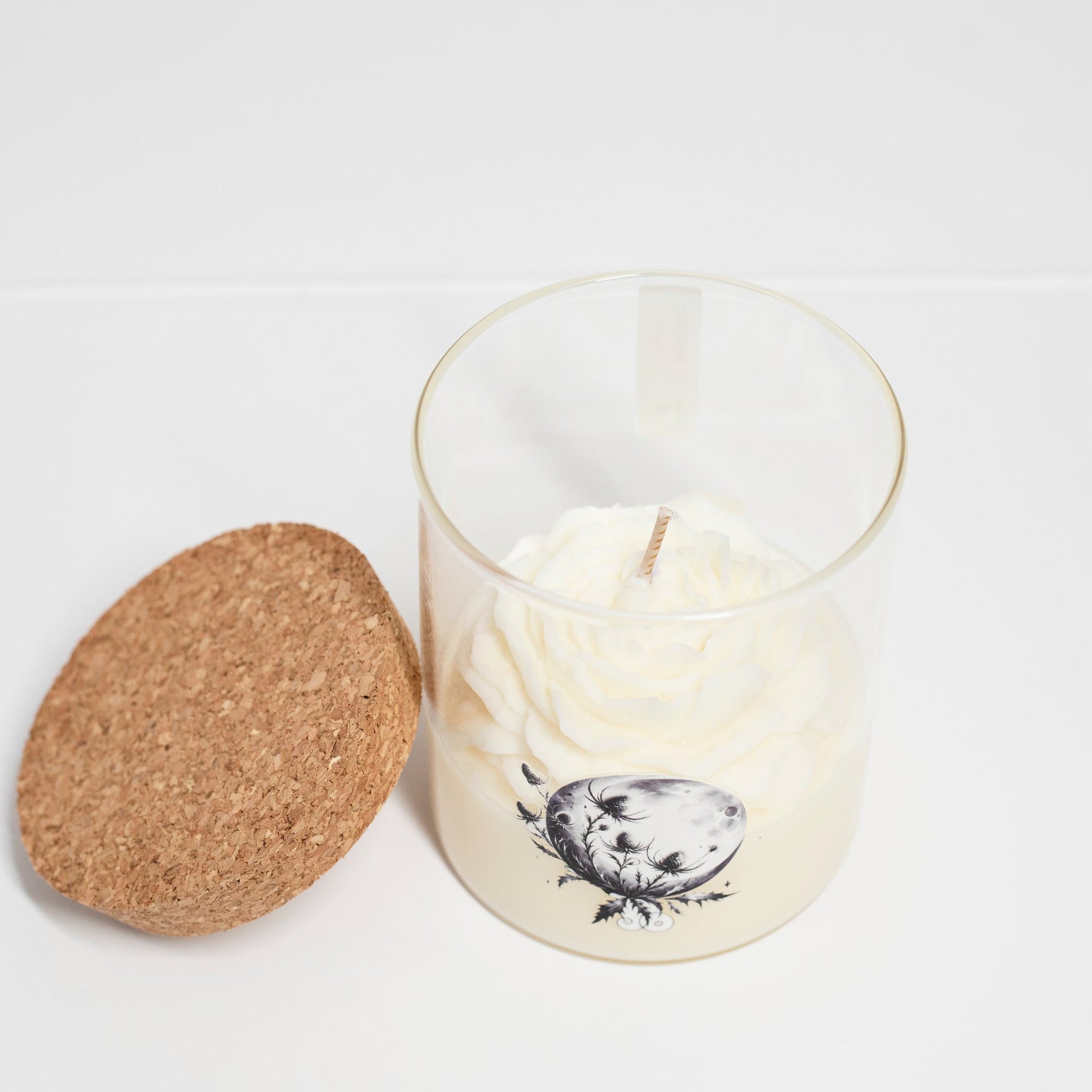 'Moonlight' Collection Candle in big Jar, Minty Chocolate, 280ml - Wonder Candles