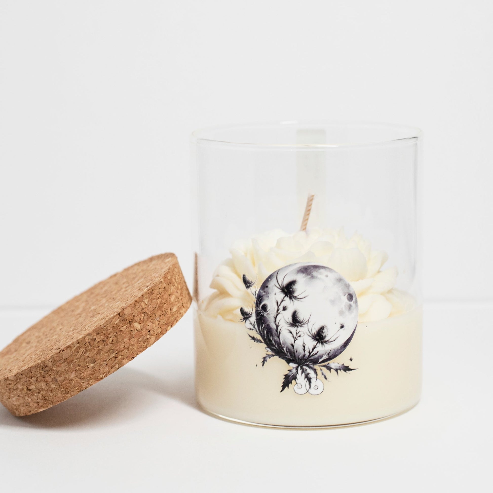 'Moonlight' Collection Candle in big Jar, Minty Chocolate, 280ml - Wonder Candles
