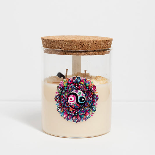 ‘Peace’ Collection Candle in Big Jar, Minty Chocolate, 380ml - Wonder Candles