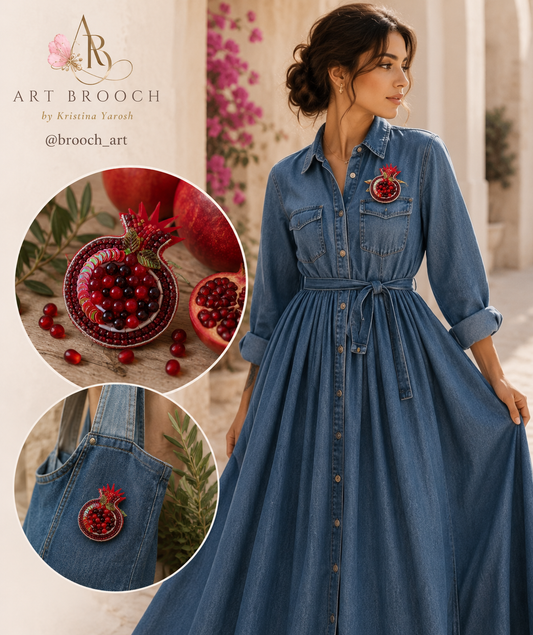 Pomegranate Brooch Pin