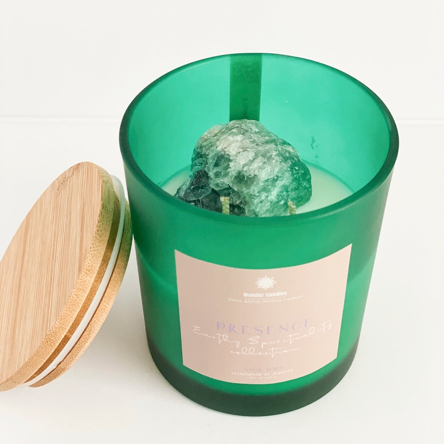 'Presence' Candle with Fluoride Crystal, Lavender & Lemon, 370ml - Wonder Candles