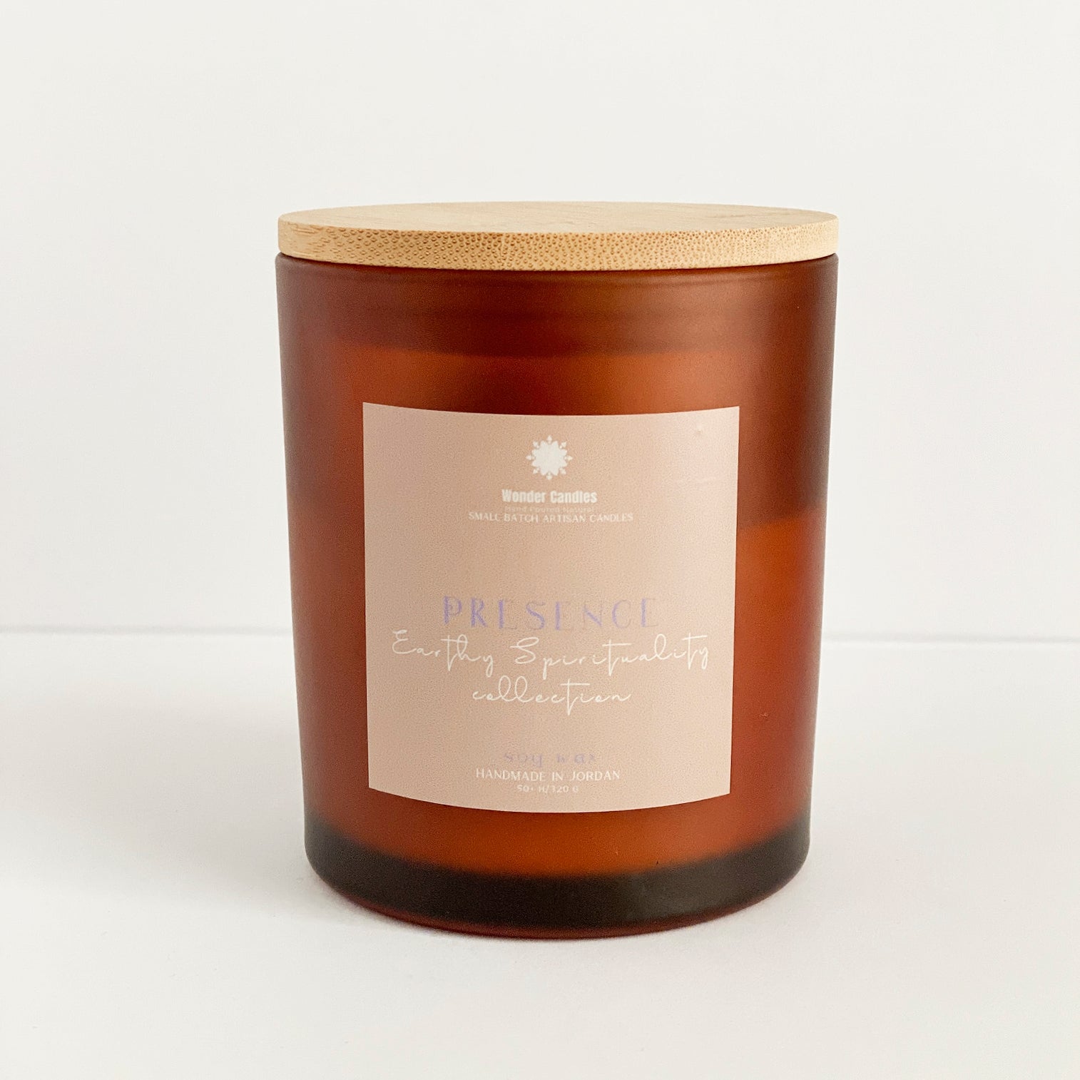 'Presence' Candle with Fluoride Crystal, Nag Champa, 370ml - Wonder Candles