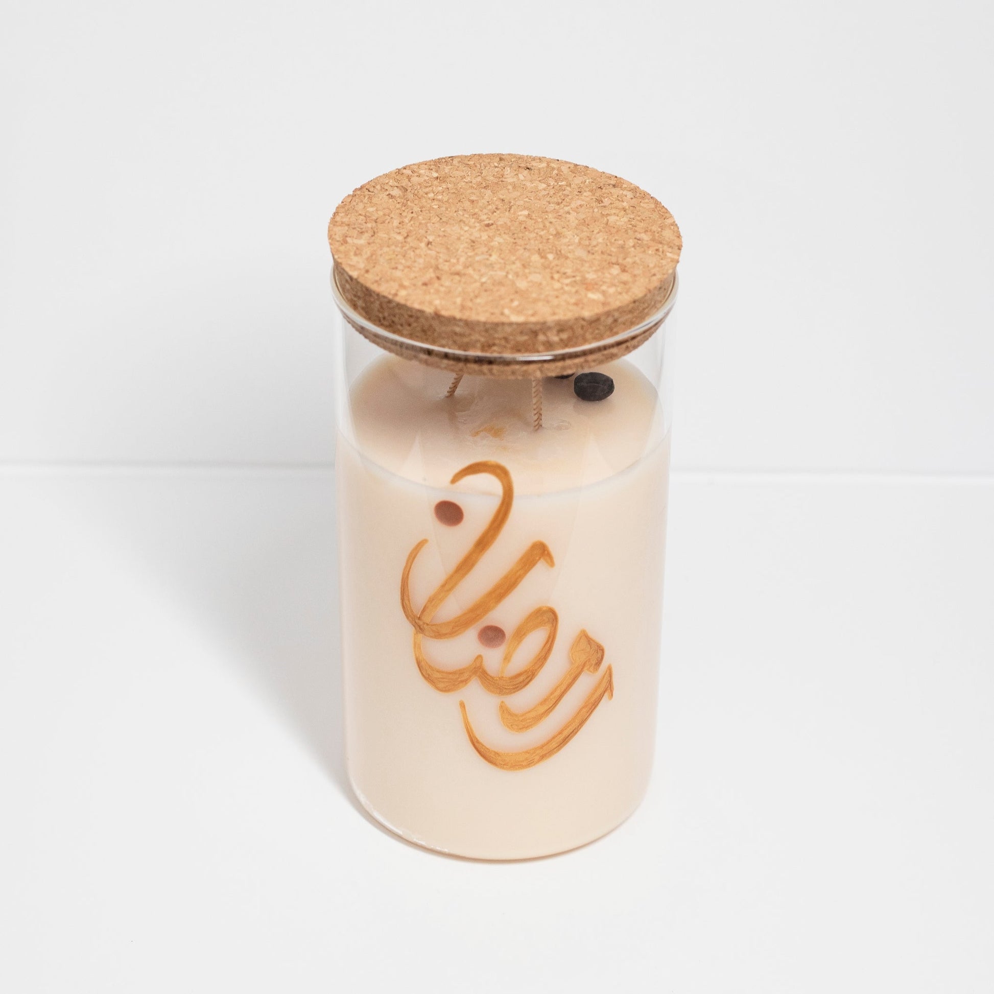 Ramadan Candle in Hand painted Jar, Brasilian Coffee and Cane, 750ml - Wonder Candles