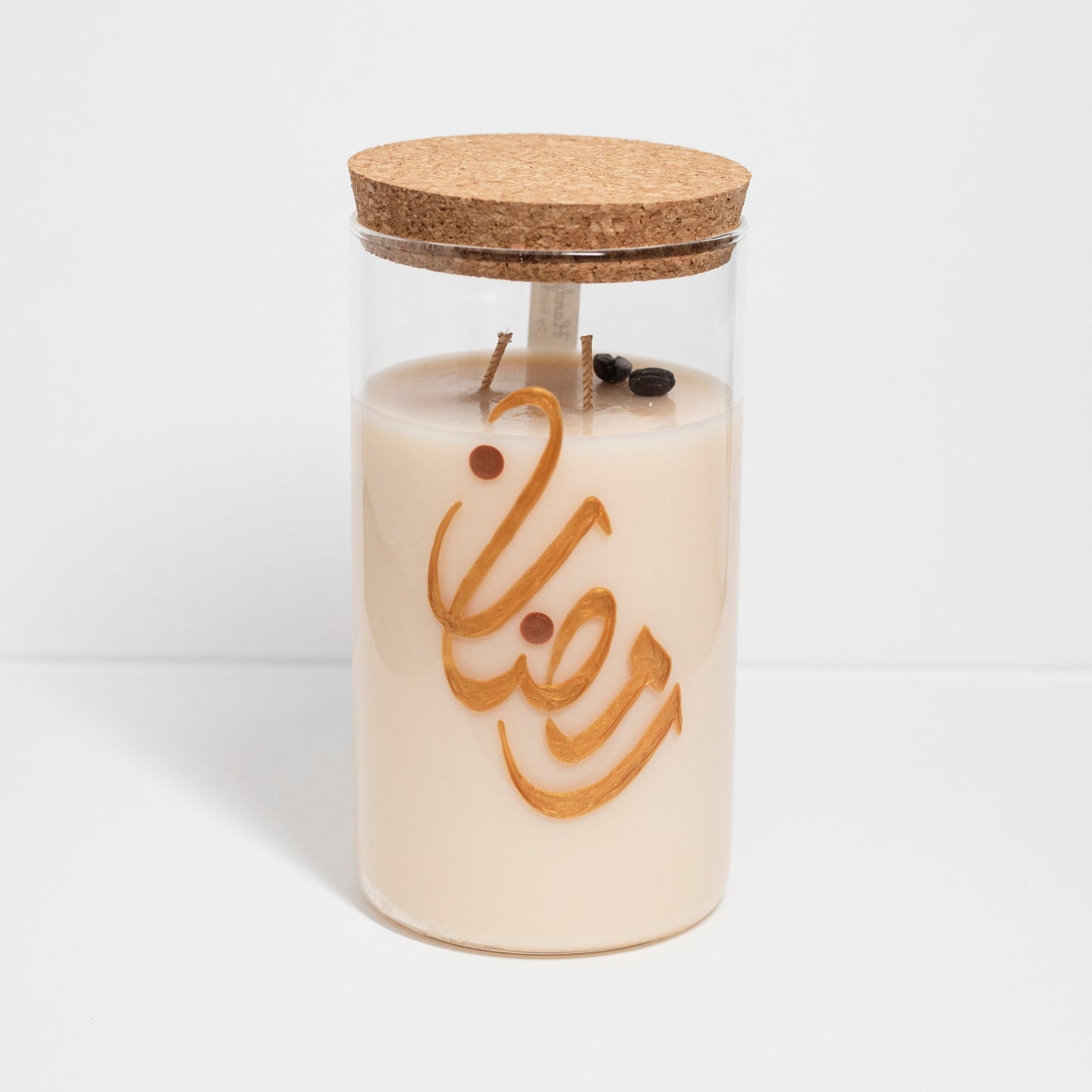 Ramadan Candle in Hand painted Jar, Brasilian Coffee and Cane, 750ml - Wonder Candles