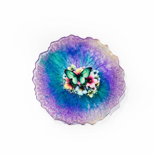 Resin Coaster, Double - sided, Lavender Collection - Wonder Candles