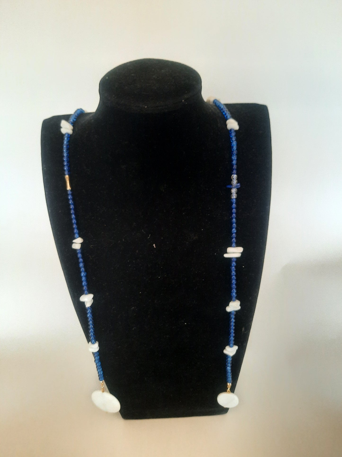 Gold plated tall necklace