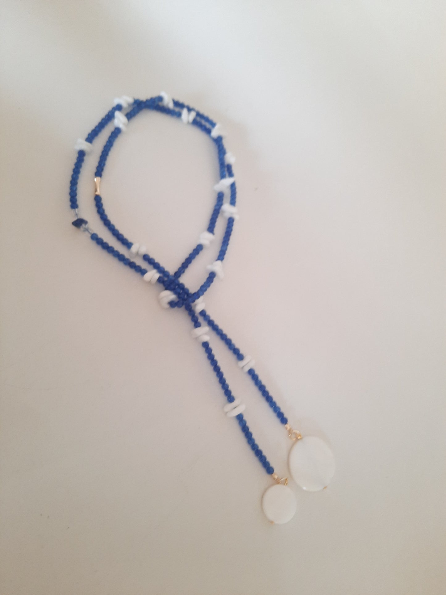 Gold plated tall necklace