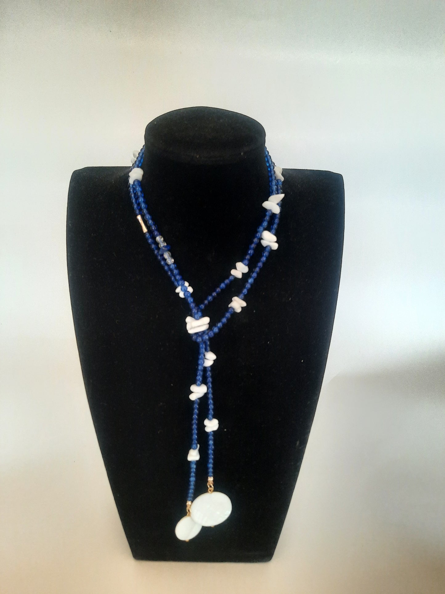 Gold plated tall necklace